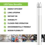 MetaluxSLES 4 ft. 64-Watt Equivalent 2-Lamp Strip Light Luminaire Plus LED T8 Tube Bundle, 4000K, UNV Non-Dim (SLES2T82G40)