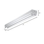 Metalux32-Watt 2-Light White 4 ft. Fluorescent Strip Light (SSF232R)