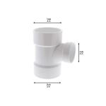 NIBCO3 in. x 3 in. x 2 in. PVC DWV All Hub Sanitary Tee Fitting (C4811HD332)