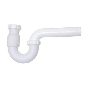 OateyForm N Fit 1-1/2 in. White Plastic Sink Drain Flexible P-Trap (DC3522605)