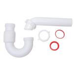 OateyForm N Fit 1-1/2 in. White Plastic Sink Drain Flexible P-Trap (DC3522605)