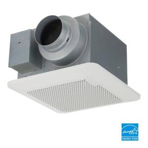 Panasonic Whisper Choice Humidity Sense Auto DC Pick-A-Flow 80/110 CFM Ceiling Bathroom Exhaust Fan, Flex-Z Fast Bracket