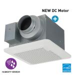 Panasonic Whisper Choice Humidity Sense Auto DC Pick-A-Flow 80/110 CFM Ceiling Bathroom Exhaust Fan, Flex-Z Fast Bracket