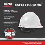 PIPWhite Type 1 Class E Hard Hat with 4-Point Pinlock Suspension (PRO11PW-VPD12)