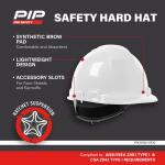 PIPWhite Type 1 Class E Hard Hat with 4-Point Ratchet Suspension (PRO11RW-VPD6)