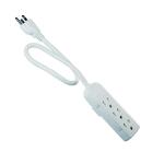 3-Outlet Mini Power Strip with 1.5 ft. Cord - White YLPT-1