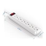 4 ft. 6-Outlet Power Strip with 45° Angle Plug ( YLPT-90)