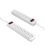 6-Outlet Power Strip with 4 ft. Cord Right Angle Plug (2-Pack) (YLPT-90B)