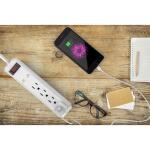 4-Outlet Power Strip Surge Protector with 3 ft. Cord - White YLPT94