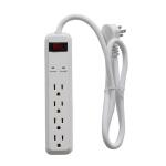 4-Outlet Power Strip Surge Protector with 3 ft. Cord - White YLPT94