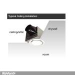 ReVent 50-80 CFM Adjustable Recessed Light 5 Level LED Temp, Easy Install Roomside Bathroom/Bath Exhaust Fan, ENERGY STAR