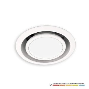 ReVent 50-80 CFM Adjustable Recessed Light 5 Level LED Temp, Easy Install Roomside Bathroom/Bath Exhaust Fan, ENERGY STAR