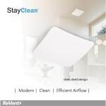 ReVent 80-110 Adjustable CFM Ceiling/Wall Mount Quiet Easy Install Roomside Bathroom/Bath Exhaust Fan, Easy Clean Shield