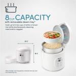 Aroma Programmable White Rice Cooker 8 Cups