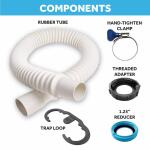 SIMPLE DRAIN1.25 in. Rubber Threaded P-Trap Bathroom Single Sink Drain Kit (3EA-1V2-TC0)