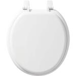 Round Enameled Wood Closed Front Toilet Seat in White (30015 000)