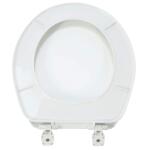 Round Plastic Closed Front Toilet Seat in White (30071-000)