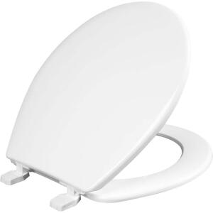 Round Plastic Closed Front Toilet Seat in White (30071-000)