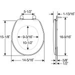 Round Plastic Closed Front Toilet Seat in White (30071-000)