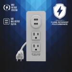 TzumiPower Stand 2-Outlet Multi-Port Surge Protector (8448HD)