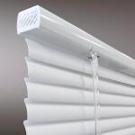 White Cordless Room Darkening Vinyl Mini Blinds with 1 in. Slats-47 in. W x 48 in. L (Actual Size 46.5 in. W x 48 in. L) (10793478350537)