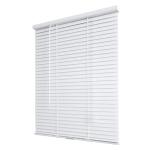 White Cordless Room Darkening Vinyl Mini Blinds with 1 in. Slats-47 in. W x 48 in. L (Actual Size 46.5 in. W x 48 in. L) (10793478350537)