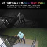 WyzeBattery Cam Pro 2-Pack, Wireless Indoor/Outdoor Home Security Camera, 2k HD Color Night Vision and Built-In Spotlight (WYZECOP_RB2PK)