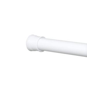 Zenna Home NeverRust 52 in. to 86 in. Aluminum Adjustable Tension Shower Rod in White (86B4ALWWL)