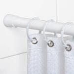 Zenna Home NeverRust 52 in. to 86 in. Aluminum Adjustable Tension Shower Rod in White (86B4ALWWL)