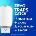 ZEVO Indoor Insect Trap for Fruit Flies, Gnats, and House Flies (1 Plug-In Base + 1 Refill Cartridge) (081813501498)