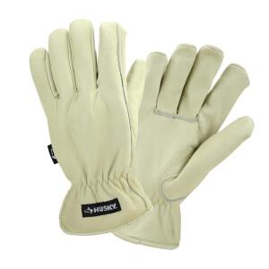 Husky Large Grain Cowhide Water Resistant Leather Work Glove (HK86009-LCC6)