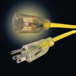 Husky25 ft. 14/3 Medium Duty Indoor/Outdoor Extension Cord with Lighted End, Yellow (73025HY)