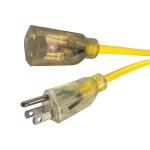 Husky25 ft. 14/3 Medium Duty Indoor/Outdoor Extension Cord with Lighted End, Yellow (73025HY)