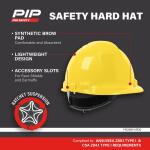 PIPYellow Type 1 Class E Hard Hat with 4-Point Ratchet Suspension (PRO11RY-VPD6)