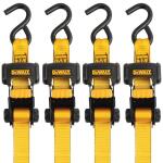 DEWALT1.25 in. x 16 ft. Ratchet Tie-Down Straps 3000 lbs. Break Strength (4-Pack) (DXBC30004)