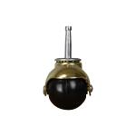 Everbilt 2 in. Black Rubber and Brass Hooded Ball Swivel Stem Caster, 80 lb. Load Rating (49516)