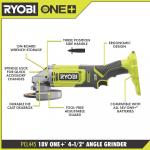 RYOBI(Tool Only) ONE+ 18V Cordless 4-1/2 in. Angle (PCL445B)