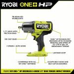 RYOBI(Tool Only) ONE+ HP 18V Brushless Cordless 4-Mode 1/2 in. High Torque Impact Wrench