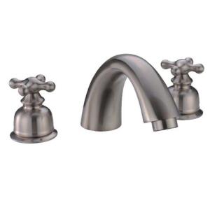 Roman Tub Filler Cross Handle Satin Nickel