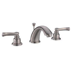 Widespread Faucet Euro Handle Satin Nickel