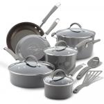 Rachael Ray 12-Piece Cookware Set City scapes Sea Salt Gray