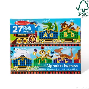 Melissa & Doug Alphabet Express Jumbo Jigsaw Floor Puzzle (27pc, 10 feet long)