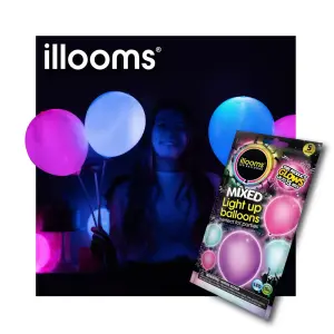 iLLoom Balloon5-Count Mixed Solid LED Light Up Balloon