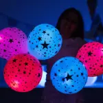 iLLoom Balloon5-Count Mixed Solid Stars LED Light Up Balloon