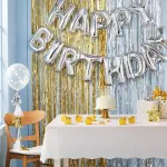 SpritzSilver Happy Birthday Foil Balloon