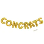 Spritz(14-inch x 157-inch) Gold - Congrats Script Foil Balloon