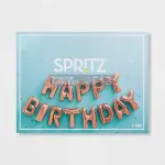 SpritzRose Gold (14-Inch x 197-Inch) - Happy Birthday Balloon