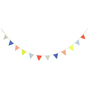 Meri Meri 11-Inch with excess cord (1-Pack) Multicolour Knitted Flag Garland