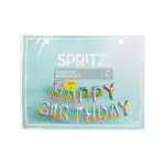 Spritz16-Count Happy Birthday Pastel Rainbow Balloons