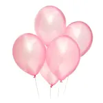 Blue Panda (100 Count) Light Pink 12-inch Metallic Latex Balloons